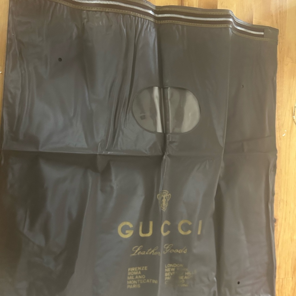 Gucci Brown Leather Garment Bag